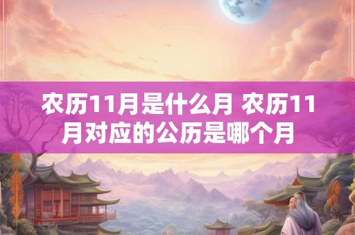 农历11月是什么月 农历11月对应的公历是哪个月