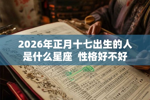 2026年正月十七出生的人是什么星座  性格好不好