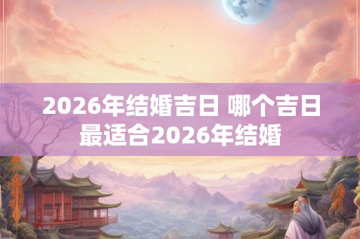 2026年结婚吉日 哪个吉日最适合2026年结婚