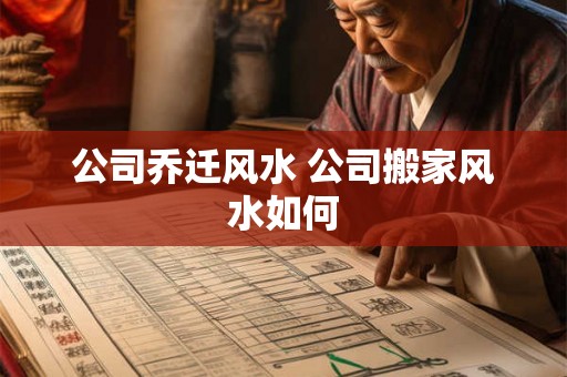 公司乔迁风水 公司搬家风水如何