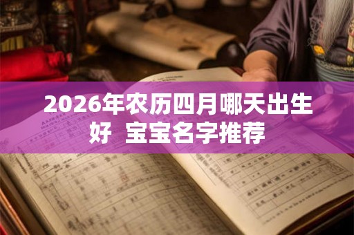 2026年农历四月哪天出生好  宝宝名字推荐