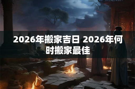 2026年搬家吉日 2026年何时搬家最佳