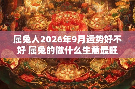 属兔人2026年9月运势好不好 属兔的做什么生意最旺