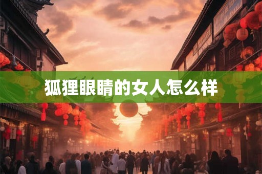 狐狸眼睛的女人怎么样