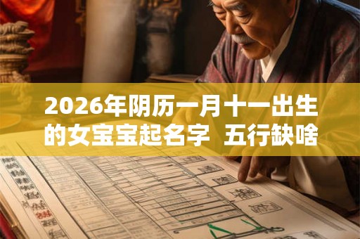 2026年阴历一月十一出生的女宝宝起名字  五行缺啥