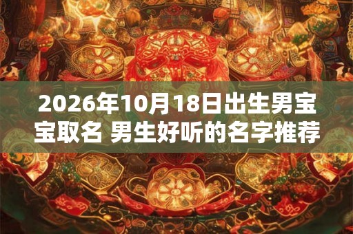 2026年10月18日出生男宝宝取名 男生好听的名字推荐