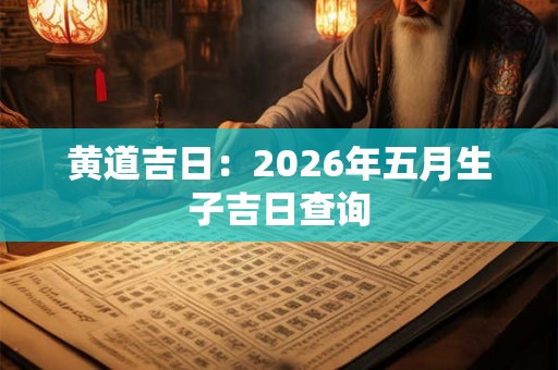 黄道吉日:2026年五月生子吉日查询 黄道吉日:2026年五月生子吉日查询