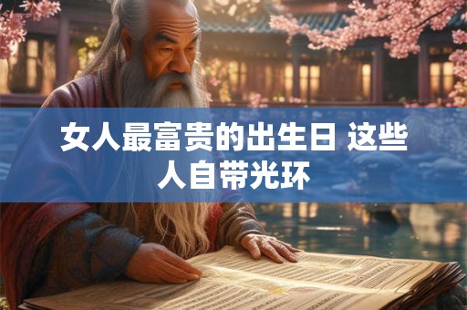 女人最富贵的出生日 这些人自带光环