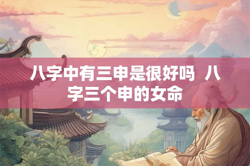 八字中有三申是很好吗  八字三个申的女命