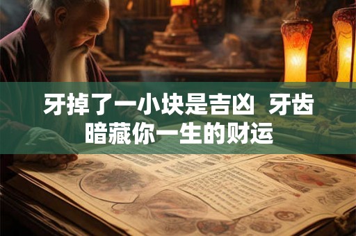 牙掉了一小块是吉凶  牙齿暗藏你一生的财运