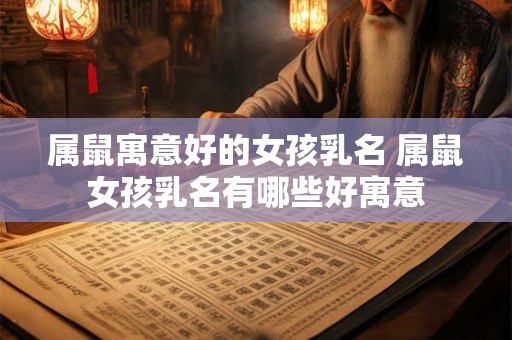 属鼠寓意好的女孩乳名 属鼠女孩乳名有哪些好寓意