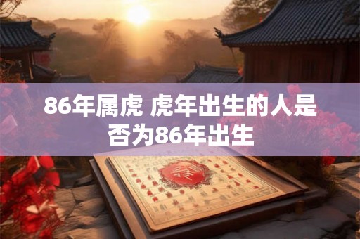 86年属虎 虎年出生的人是否为86年出生