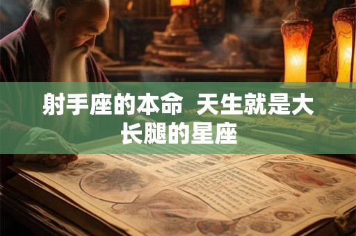 射手座的本命  天生就是大长腿的星座