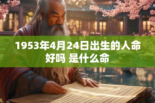 1953年4月24日出生的人命好吗 是什么命