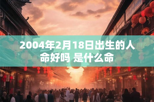 2004年2月18日出生的人命好吗 是什么命 2004年2月18日出生的人命好吗 是什么命