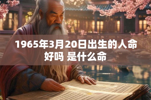 1965年3月20日出生的人命好吗 是什么命 1965年3月20日出生的人命好吗 是什么命