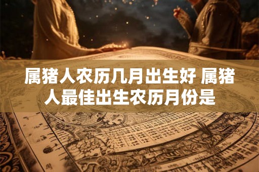 属猪人农历几月出生好 属猪人最佳出生农历月份是