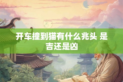 开车撞到猫有什么兆头 是吉还是凶 开车撞到猫有什么兆头 是吉还是凶
