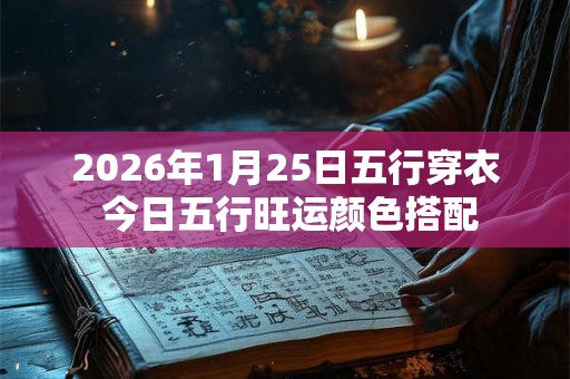 2026年1月25日五行穿衣 今日五行旺运颜色搭配