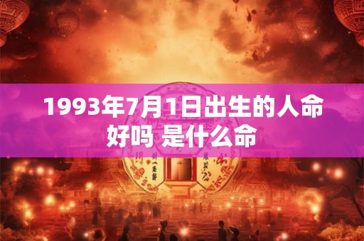 1993年7月1日出生的人命好吗 是什么命