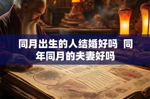 同月出生的人结婚好吗  同年同月的夫妻好吗