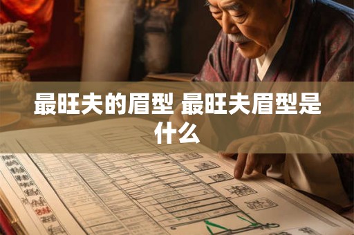 最旺夫的眉型 最旺夫眉型是什么