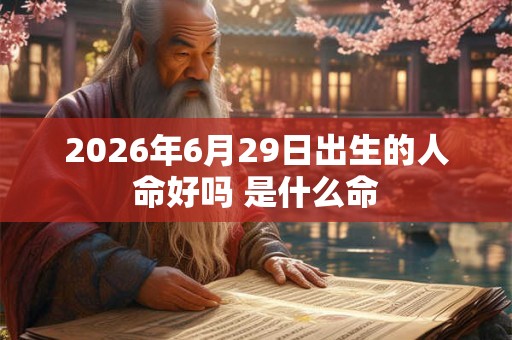 2026年6月29日出生的人命好吗 是什么命
