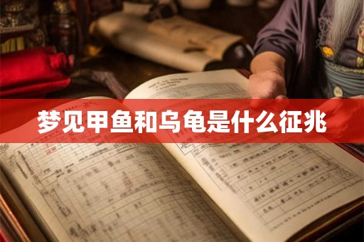 梦见甲鱼和乌龟是什么征兆