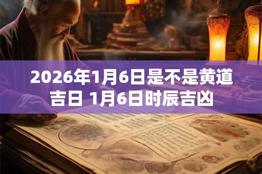 2026年1月6日是不是黄道吉日 1月6日时辰吉凶