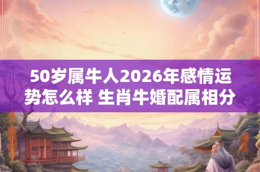 50岁属牛人2026年感情运势怎么样 生肖牛婚配属相分析