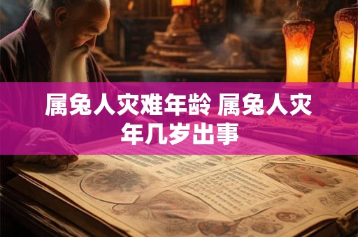 属兔人灾难年龄 属兔人灾年几岁出事 属兔人灾难年龄 属兔人灾年几岁出事
