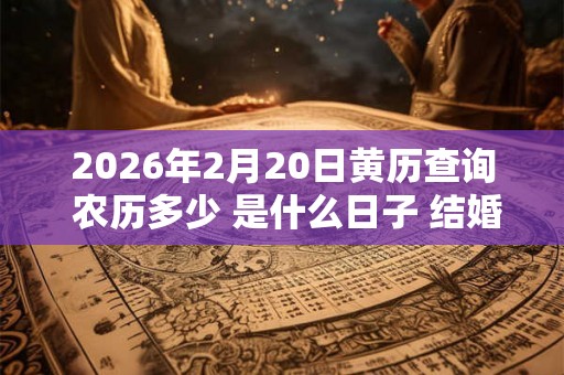 2026年2月20日黄历查询 农历多少 是什么日子 结婚吉时