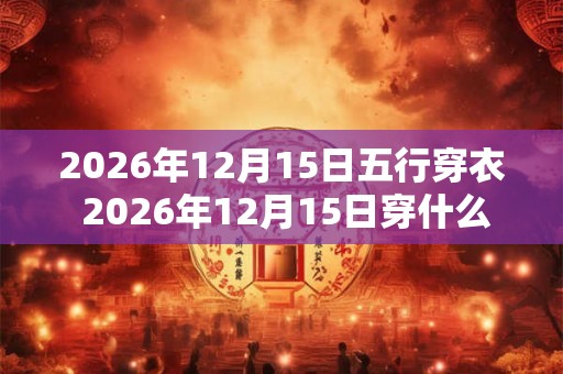 2026年12月15日五行穿衣 2026年12月15日穿什么颜色的衣服