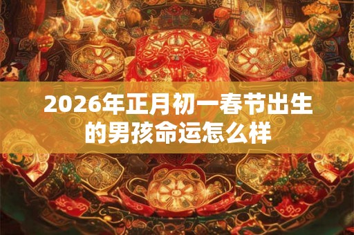 2026年正月初一春节出生的男孩命运怎么样