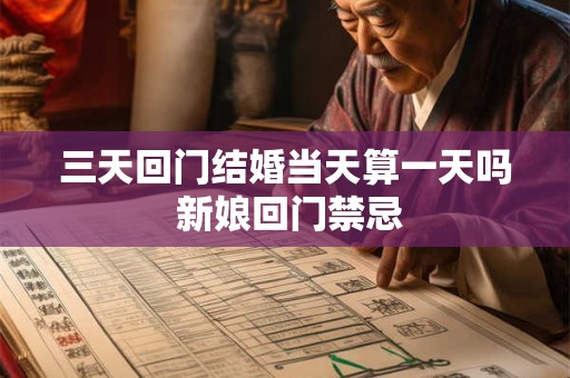 三天回门结婚当天算一天吗 新娘回门禁忌