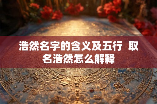 浩然名字的含义及五行 取名浩然怎么解释 浩然名字的含义及五行 取名浩然怎么解释