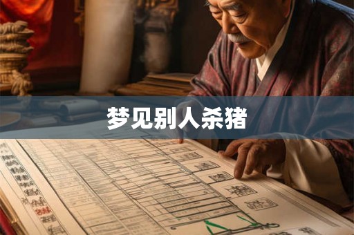 梦见别人杀猪