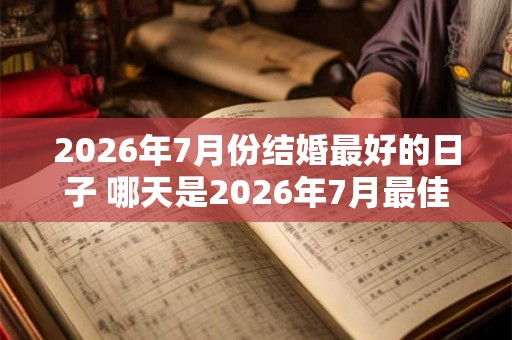 2026年7月份结婚最好的日子 哪天是2026年7月最佳婚礼日