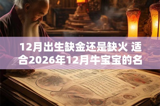 12月出生缺金还是缺火 适合2026年12月牛宝宝的名字
