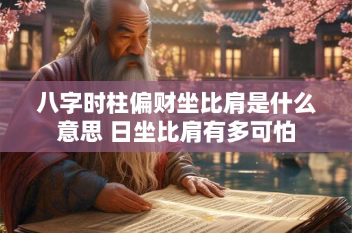 八字时柱偏财坐比肩是什么意思 日坐比肩有多可怕