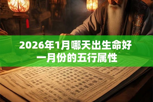 2026年1月哪天出生命好 一月份的五行属性 2026年1月哪天出生命好 一月份的五行属性