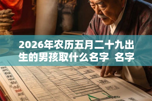 2026年农历五月二十九出生的男孩取什么名字  名字怎么取好
