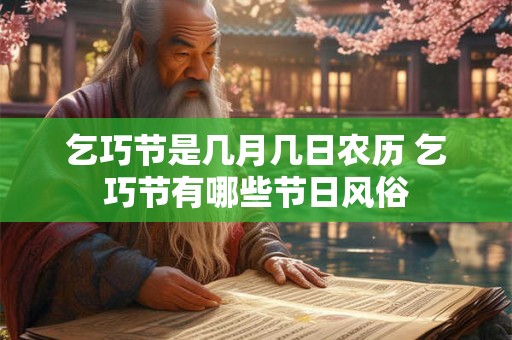 乞巧节是几月几日农历 乞巧节有哪些节日风俗