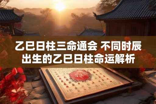 乙巳日柱三命通会 不同时辰出生的乙巳日柱命运解析