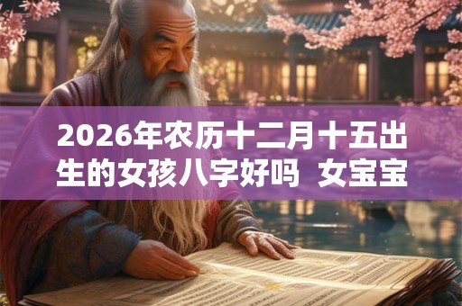 2026年农历十二月十五出生的女孩八字好吗  女宝宝名字精选