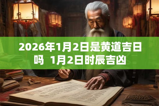 2026年1月2日是黄道吉日吗  1月2日时辰吉凶