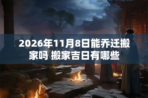 2026年11月8日能乔迁搬家吗 搬家吉日有哪些 2026年11月8日能乔迁搬家吗 搬家吉日有哪些