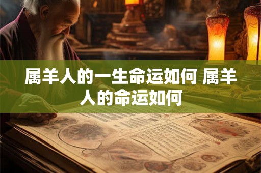 属羊人的一生命运如何 属羊人的命运如何