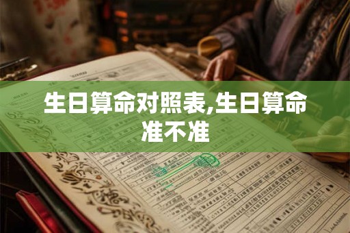 生日算命对照表,生日算命准不准