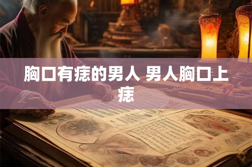 胸口有痣的男人 男人胸口上痣